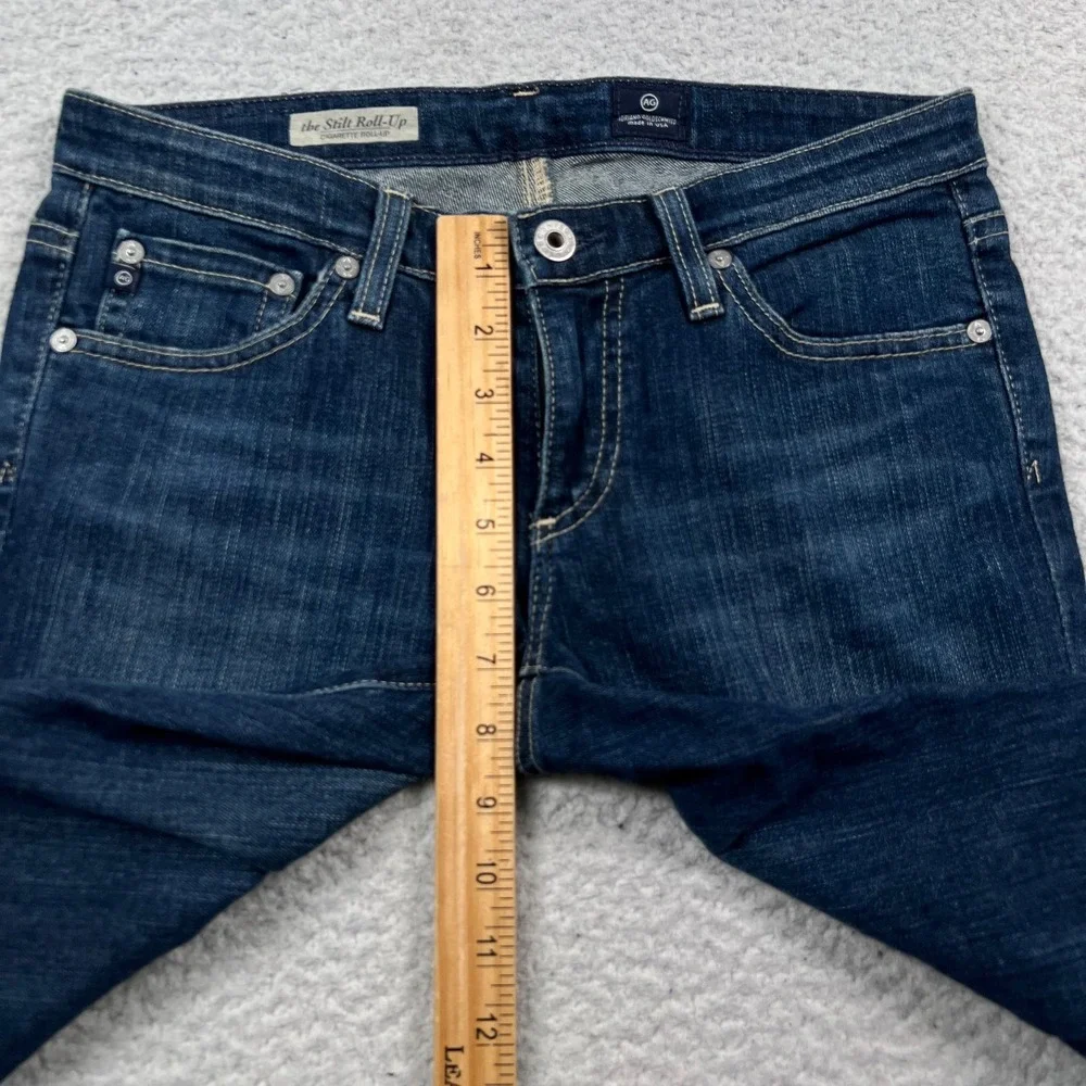 AG the Stilt Roll Up Jeans Womens‎ 26R Denim Blue Adriano Goldschmied Crop Ankle